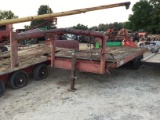 18FT GOOSENECK FLATBED TRAILER - NO TITLE