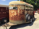 12FT BUMPERHITCH STOCK TRAILER - NO TITLE
