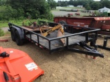 16FT BUMPER HITCH FLAT TRAILER - NO TITLE