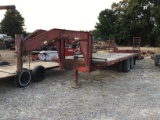 22FT GOOSENECK FLATBED DUAL TANDEM TRAILER - NO TITLE