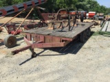 TRI-AXLE BUMPERHITCH FLATBED FARM TRAILER - NO TITLE