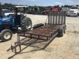 6X16 BUMPERHITCH FLATBED TRAILER - NO TITLE