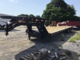 40FT PJ FLATBED GOOSENECK TRAILER W/ 8FT TOP DECK - AIR BRAKES