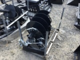 UNUSED JCT SKID STEER PHD W/ 2 AUGERS