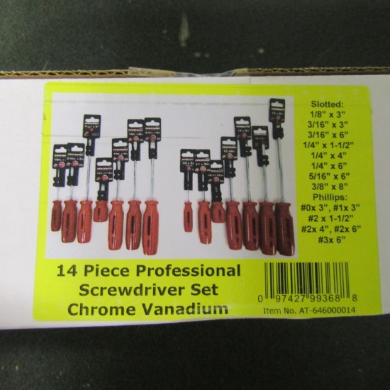 14 PC. PROFESSIONAL SCREWDRIVER SET
