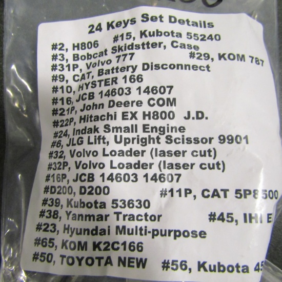 NEW SET OF (24) KEYS