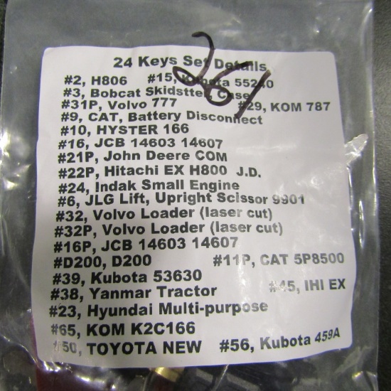 NEW SET OF (24) KEYS