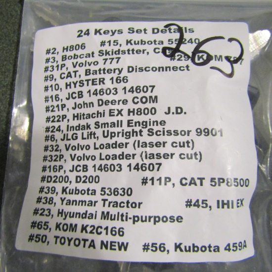 NEW SET OF (24) KEYS