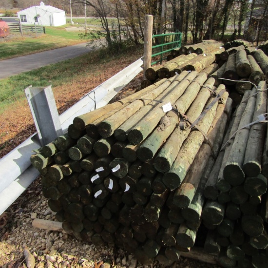 APPROX (100) 3'' X 7' TREATED FENCE POST
