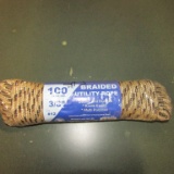 100FT 3/8'' BRAIDED GREY ROPE