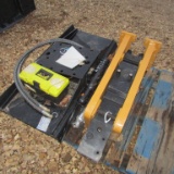 UNUSED SKID STEER HAMMER W/ 2 BITS
