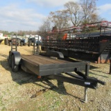 16FT BUMPERHITCH FLATBED TRAILER W/ TITLE