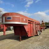 20FT GOOSENECK STOCK TRAILER - NO TITLE