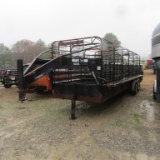 24FT GOOSENECK BRAND STOCK TRAILER - NO TITLE
