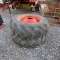 (2) 14.9/24 TRACTOR TIRES AND RIMS - BOTH ONE PRICE