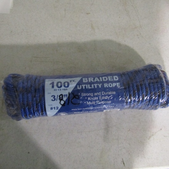 100FT 3/8'' BRAIDED BLUE ROPE