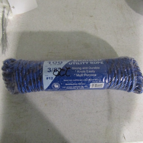 100FT 3/8'' BRAIDED BLUE ROPE
