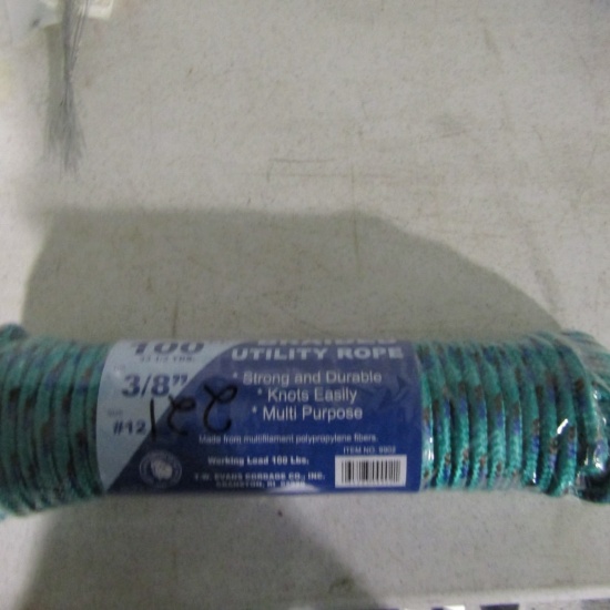 100FT 3/8'' GREEN BRAIDED ROPE