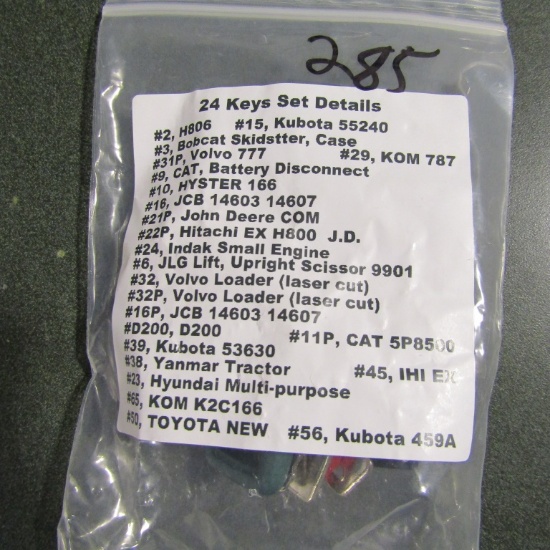 NEW SET OF (24) KEYS