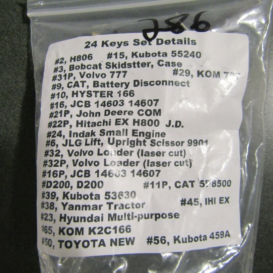 NEW SET OF (24) KEYS