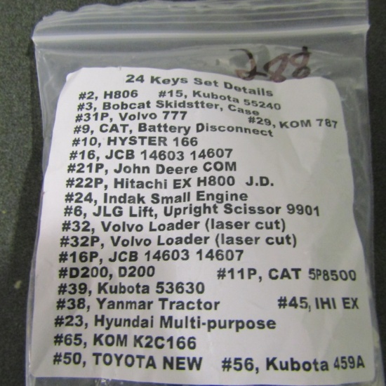 NEW SET OF (24) KEYS