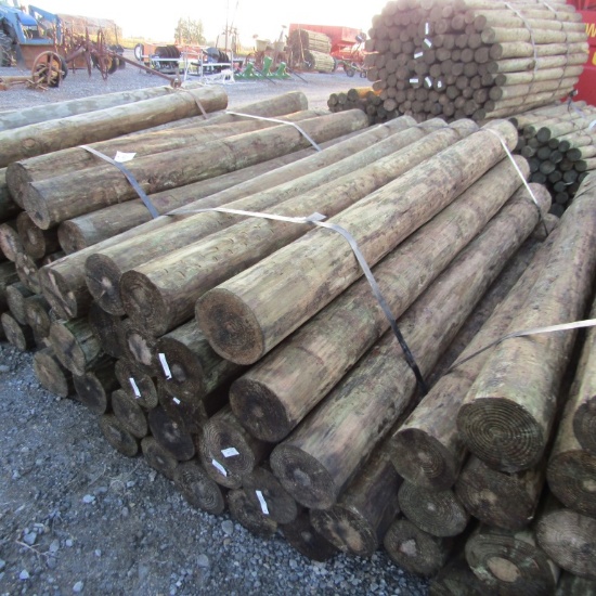 APPROX (24) 7'' X 8' TREATED FENCE POST - ALL ONE PRICE
