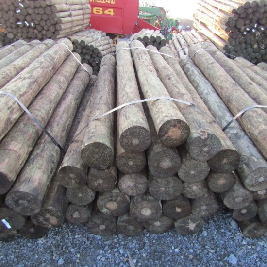 APPROX (24) 7'' X 8' TREATED FENCE POST - ALL ONE PRICE
