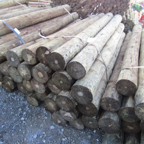 APPROX (24) 7'' X 8' TREATED FENCE POST - ALL ONE PRICE