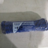 100FT 3/8'' BRAIDED BLUE ROPE