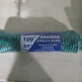 100FT 3/8'' GREEN BRAIDED ROPE
