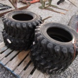 (4) NEW 12-16.5 SKID STEER TIRES - ALL ONE PRICE