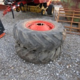 (2) 14.9/24 TRACTOR TIRES AND RIMS - BOTH ONE PRICE