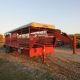 2007 24FT GOOSENECK BRAND STOCK TRAILER - NO TITLE