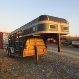 16FT PONDEROSA GOOSENECK STOCK TRAILER - NO TITLE