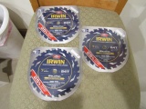 (3) NEW 7 1/4'' IRWIN 24T SAW BLADES - 3X TIMES THE PRICE