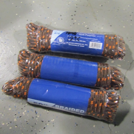 (3) 50FT 3/8'' ROPE - 3X TIMES THE PRICE