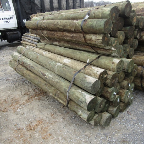 APPROX (24) 7'' X 8' TREATED FENCE POST
