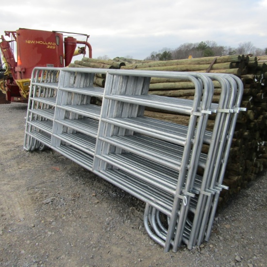 (9) 12FT GALVANIZED CORRAL PANELS - 9X TIMES THE PRICE