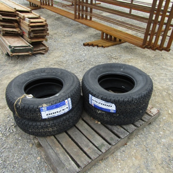(4) NEW 225/75R15 TRAILER TIRES - ALL ONE PRICE