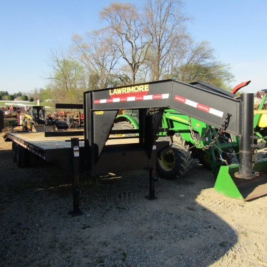 2019 25FT LAWRIMORE GOOSENECK FLATBED TRAILER