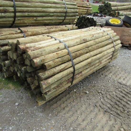 APPROX (100) 3''X7' TREATED FENCE POST - ALL ONE PRICE