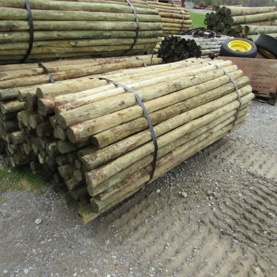 APPROX (100) 3''X7' TREATED FENCE POST - ALL ONE PRICE
