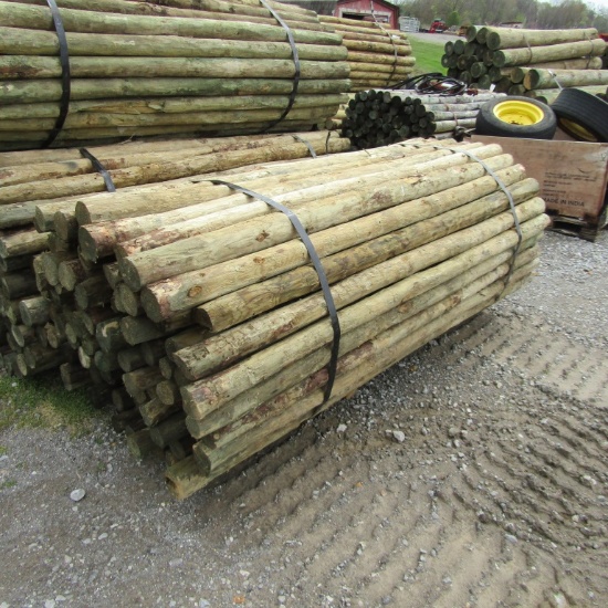 APPROX (100) 3''X7' TREATED FENCE POST - ALL ONE PRICE