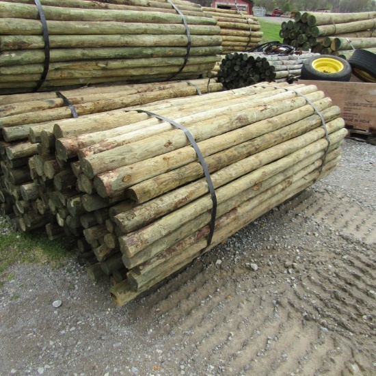 APPROX (100) 3''X7' TREATED FENCE POST - ALL ONE PRICE