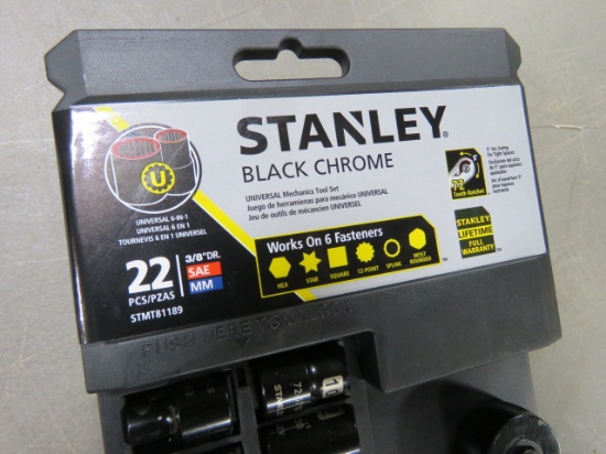 22PC STANLEY 3/8'' RATCHET SET