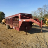 1999 24FT GOOSENECK BRAND STOCK TRAILER - NO TITLE