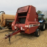 550 HESSTON ROUND BALER W/ TIE BOX