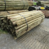 APPROX (100) 3''X7' TREATED FENCE POST - ALL ONE PRICE