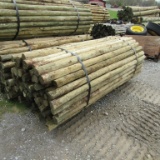 APPROX (100) 3''X7' TREATED FENCE POST - ALL ONE PRICE