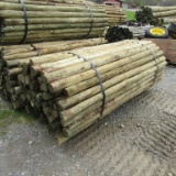 APPROX (100) 3''X7' TREATED FENCE POST - ALL ONE PRICE